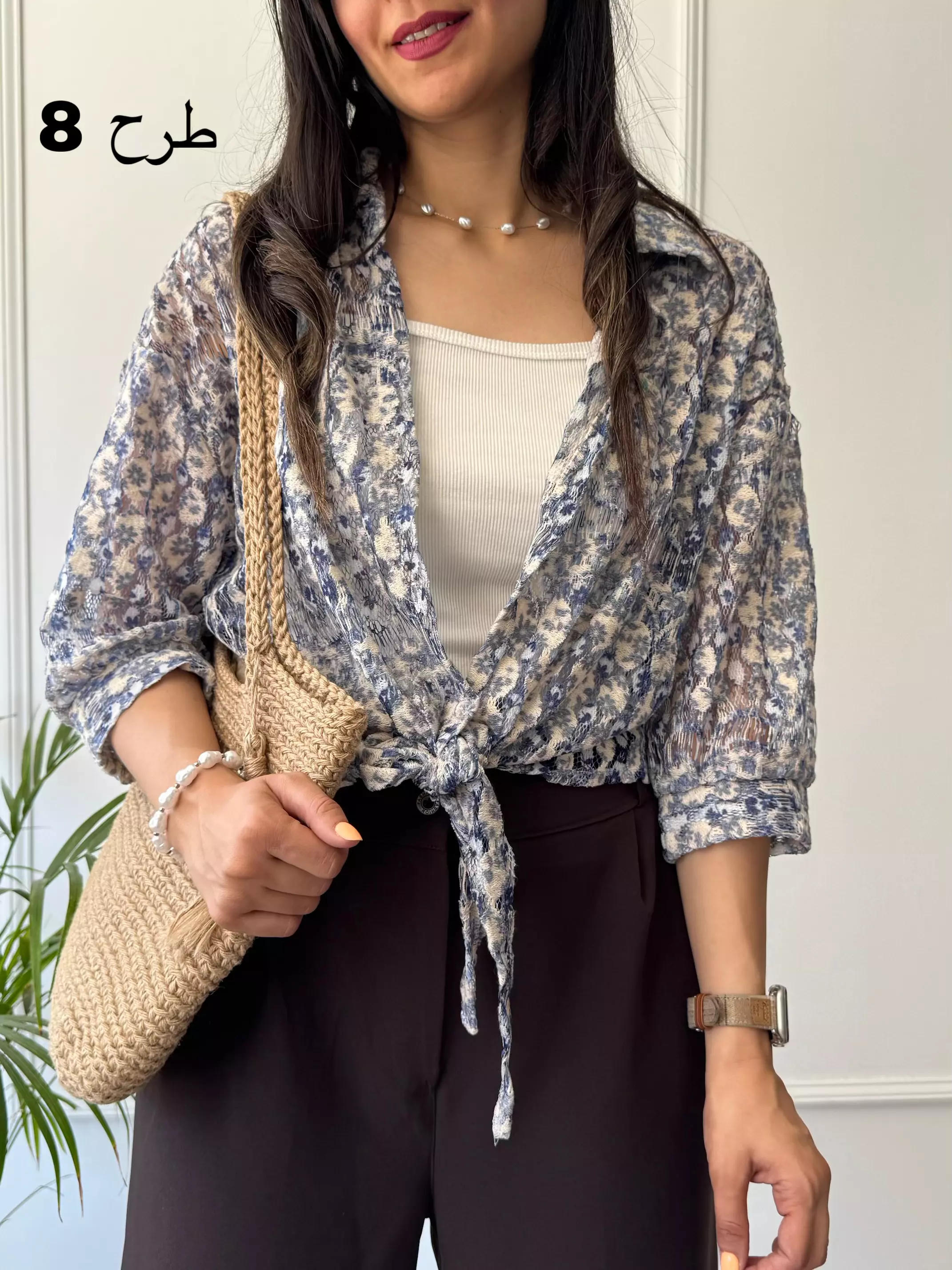 شومیز مانتویی گره ای کیوت ( دارای ایراد جزئی )